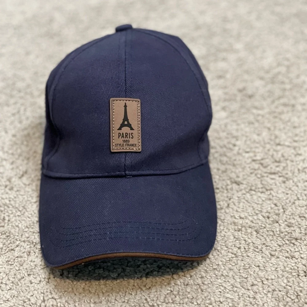 B. Ovet by Style France Paris Navy Blue Eiffel Tower Logo Baseball Cap Hat.